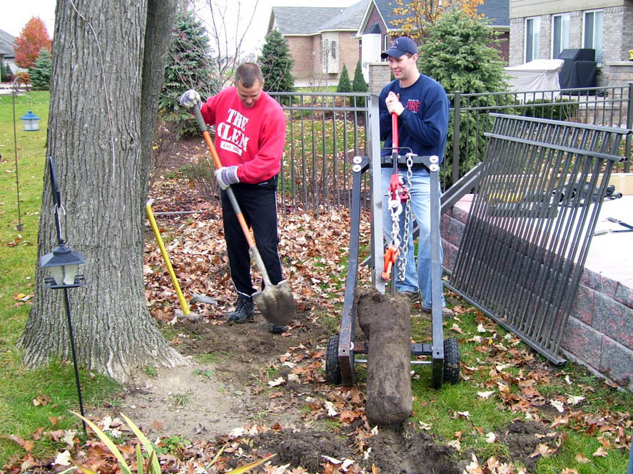 fence construction process