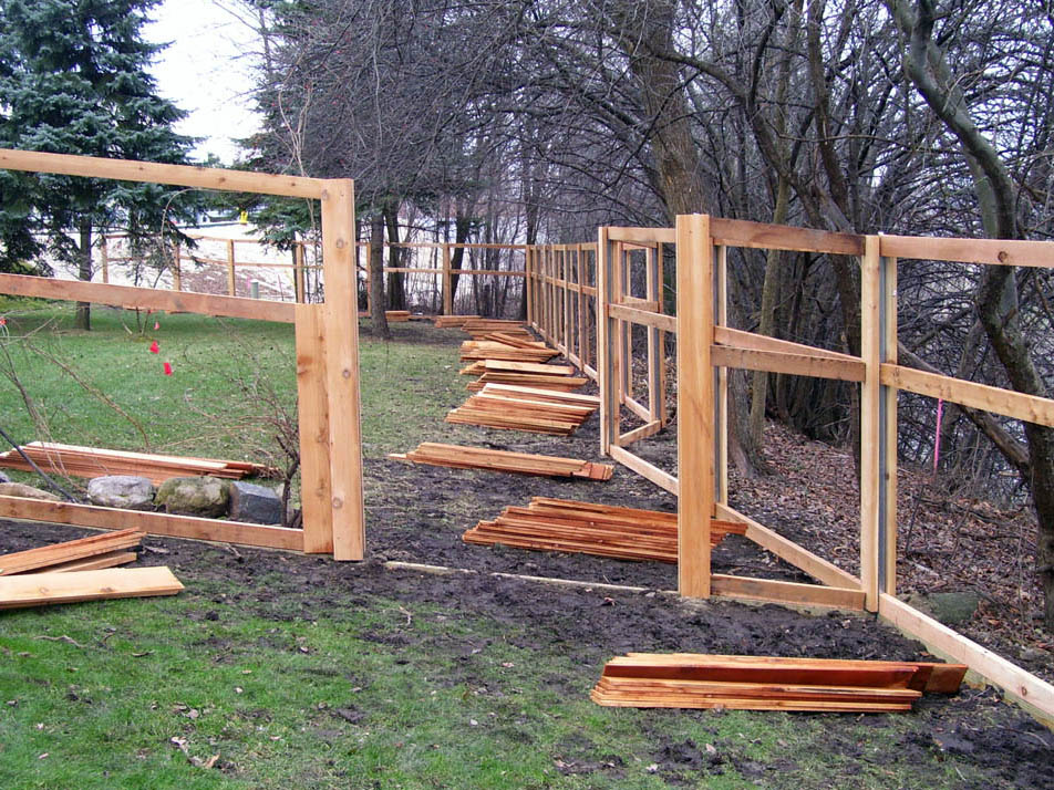 fence construction process